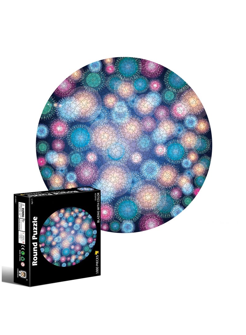 1000-Piece Fireworks Round Puzzle - Image 1